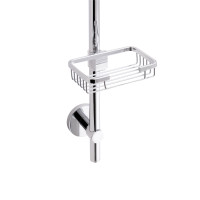 Стійка універсальна Qtap Sprha 700 мм округла з полицею QT003 Chrome (QT003)