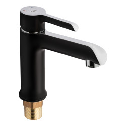 Змішувач для раковини Qtap Grand QTGRABCR001F Chrome/Black (QTGRABCR001F)