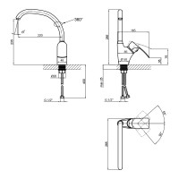 Змішувач для кухні Lidz Anny 007F (k40) LDANN007FCRM35122 Chrome (LDANN007FCRM35122)