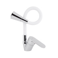 Змішувач для кухні Lidz Tani 008F3 з гнучким виливом (k40) LDTAN008F3WCR37037 Chrome/White (LDTAN008F3WCR37037)