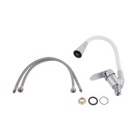 Змішувач для кухні Lidz Tani 008F3 з гнучким виливом (k40) LDTAN008F3WCR37037 Chrome/White (LDTAN008F3WCR37037)