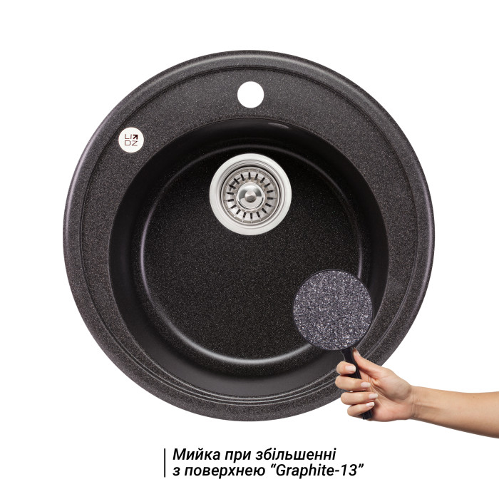 Кухонна мийка Lidz D510/200 GRF-13 (LIDZGRF13D510200) (LIDZGRF13D510200)