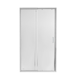 Душові двері в нішу Qtap Taurus CRM201-11.C6 110-120x200 см, скло Clear 6 мм, покриття CalcLess (TAUCRM201112C6)