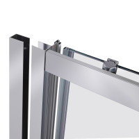 Душові двері в нішу Qtap Taurus CRM201-11.C6 110-120x200 см, скло Clear 6 мм, покриття CalcLess (TAUCRM201112C6)