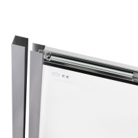 Душові двері в нішу Qtap Taurus CRM201-11.C6 110-120x200 см, скло Clear 6 мм, покриття CalcLess (TAUCRM201112C6)