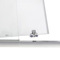 Душові двері в нішу Qtap Taurus CRM201-11.C6 110-120x200 см, скло Clear 6 мм, покриття CalcLess (TAUCRM201112C6)