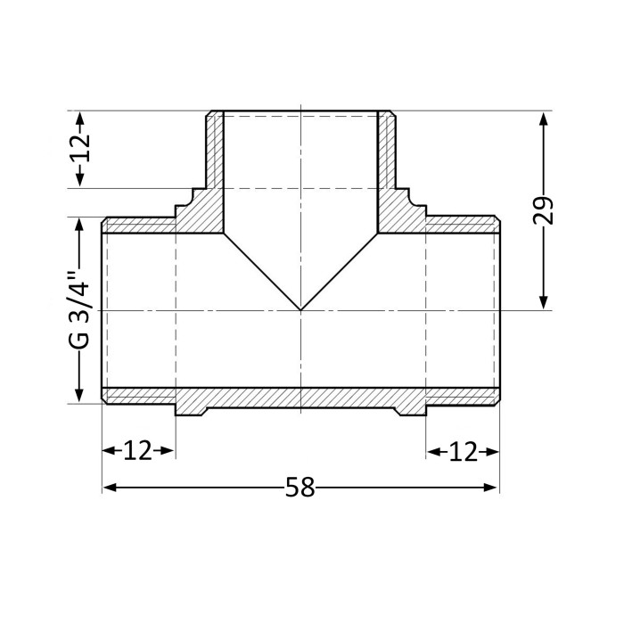 Трійник SD Plus 3/4" ЗР SD41220 (SD41220)