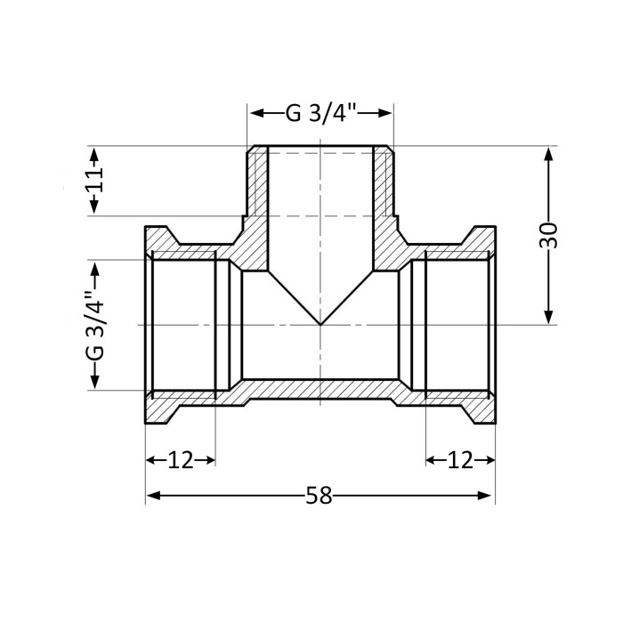 Трійник SD Plus 3/4" ВЗВ SD41520 (SD41520)