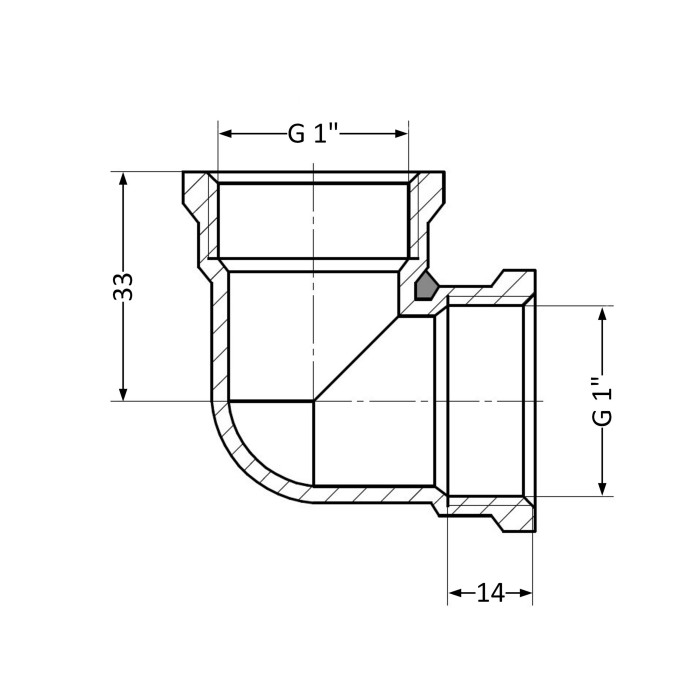 Кут SD Plus 1" ВР SD41825 (SD41825)