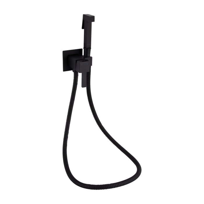 Набор для гігієнічного душу Qtap Inspai-Varius прямокутний QT259710842859NB Black Matt (QT259710842859NB)