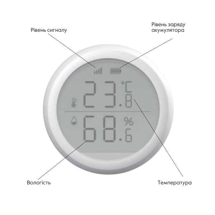 ZigBee Бездротовий датчик температури та вологості    ZB-ZTH ()