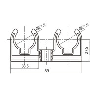 Кріплення PPR Thermo Alliance 25 подвійне (К225)