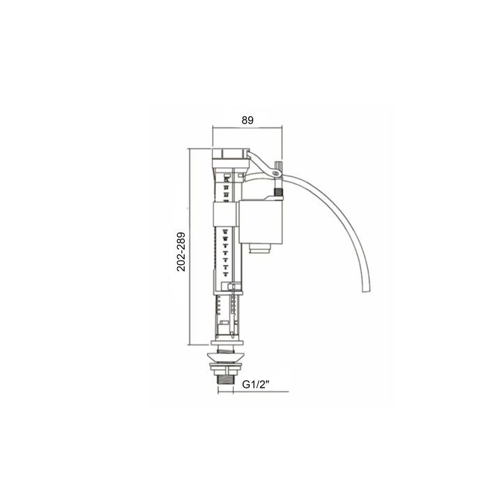 Клапан LT04 нижней подачи 1/2 Lidz (LT04)