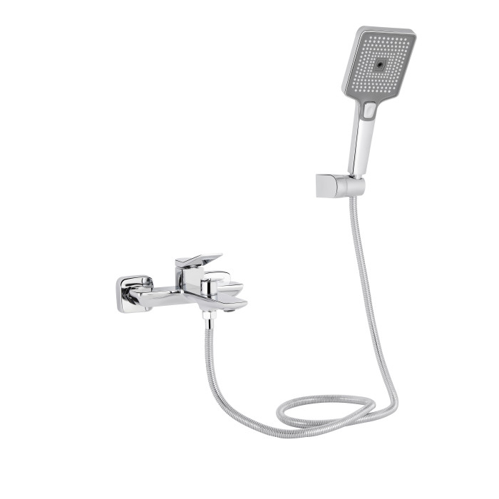 Змішувач для ванни Qtap Presto (з душовим гарнітуром) QTPRE259CRM45574 Chrome (QTPRE259CRM45574)