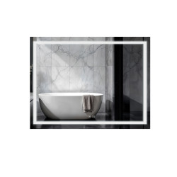 Дзеркало Qtap Mideya 900х700 з LED-підсвічуванням Touch, з антизапотіванням, з димером, рег. яскравості QT2078NCF9070W (QT2078NCF9070W)