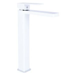 Змішувач для раковини Qtap Gemini високий QTGEM269CRW45679 Chrome/White (QTGEM269CRW45679)