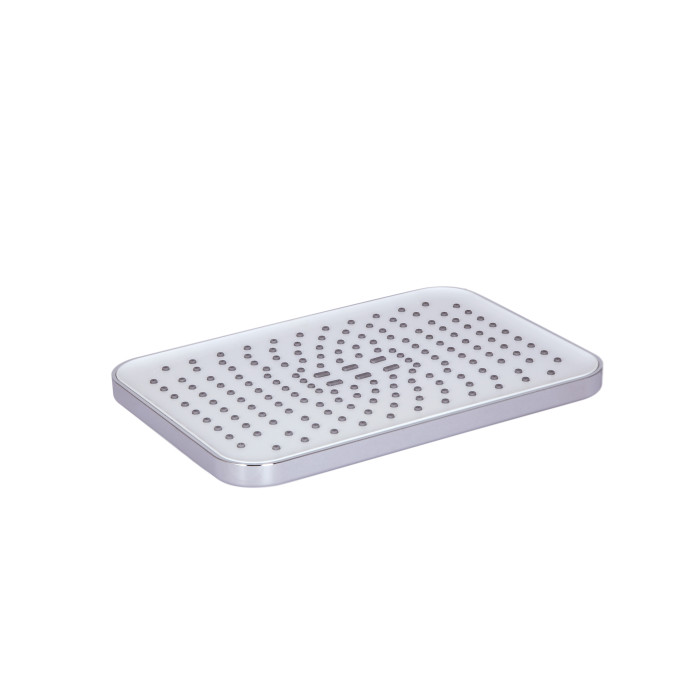 Лійка для верхнього душу Qtap Hlavova 260x180 мм прямокутна QTHLA107CRM45785 Chrome/White (QTHLA107CRM45785)