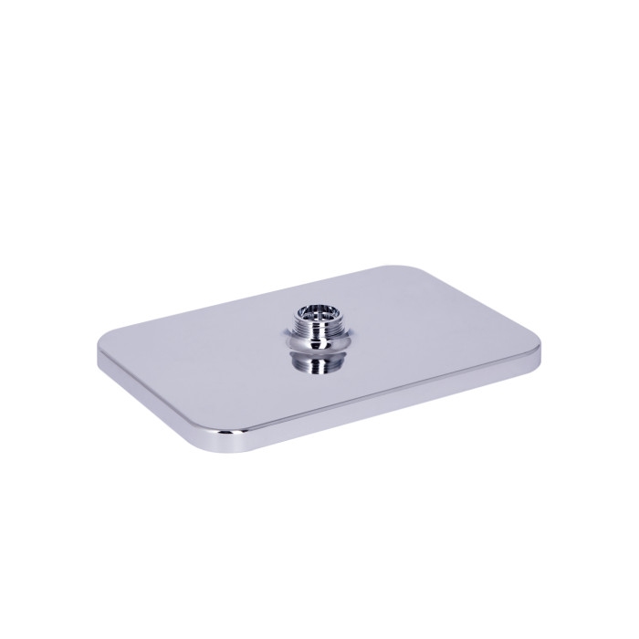 Лійка для верхнього душу Qtap Hlavova 260x180 мм прямокутна QTHLA107CRM45785 Chrome/White (QTHLA107CRM45785)