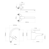 Набор смесителей Lidz Tani (001F1+0052+007F) (LDTAN001F1CRM4495745877)