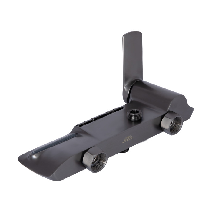 Душова система універсальна Qtap Slavonice на три споживача (з виливом) QTSLA111GMB45905 Gunmetal Black PVD (QTSLA111GMB45905)