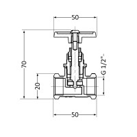 Вентиль латунний SD 15х1/2" ВР (YA) (SD15YA)