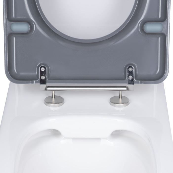 Унітаз підлоговий Qtap Freedom інклюзивний Rimless безобідковий з сидінням Soft-close WHITE QT22226098W (QT22226098W)