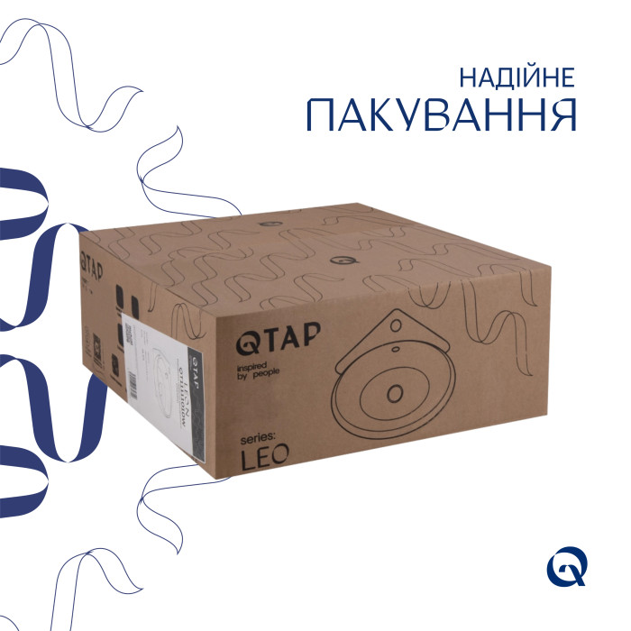 Раковина Qtap Leo 380x360x130 White QT11115010WN (QT11115010WN)