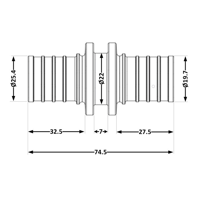Перехідник під натяжну гільзу Icma №1032 d25х3,5-32х4,4 851032GYGX05 (851032GYGX05)