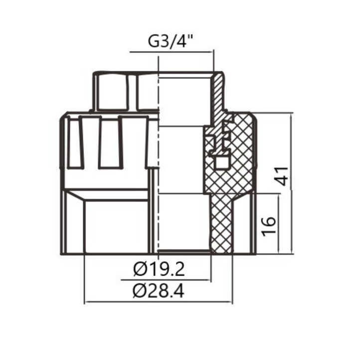 Муфта PPR Thermo Alliance 20х3/4" ВР (DSB202)