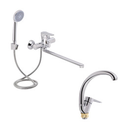Акційний набір Lidz Nicole: Змішувач 005 Chrome + Змішувач 008F Chrome (LDNIC005CRM2214048549)