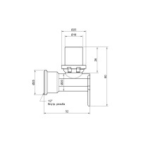 Кутик прес Icma 20х1/2" ВР настінний №410 (81410ADBQ06)