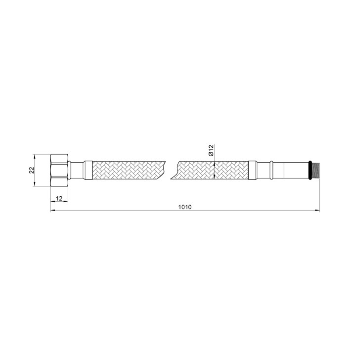 Гибкая подводка для воды SD Plus М10 100 см (пара) SD396W100 (SD396W100)
