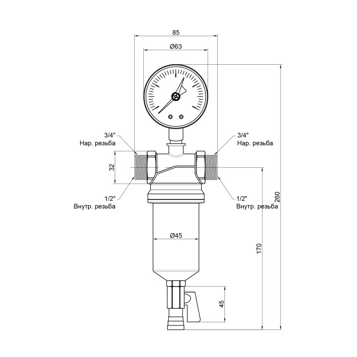 Фільтр самопромивний  Icma 1/2" №750 (83750AD05)