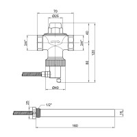 Клапан теплового сброса Icma 3/4" №605 (90605AE05)