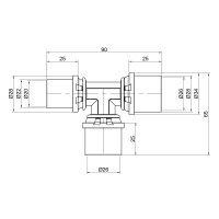 Тройник пресс Icma 26х26х20 №406 (81406GPGPBQ06)