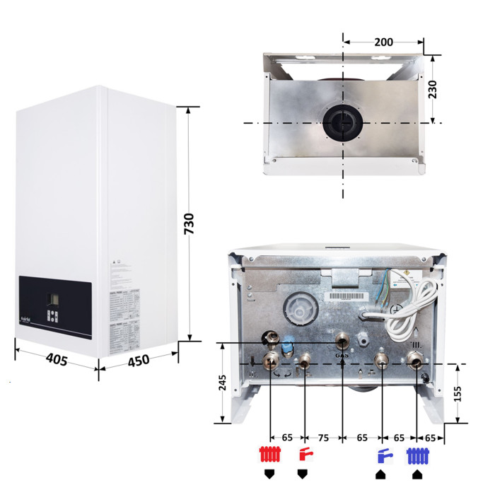 Котел газовий Airfel DigiFEL Premix 36 кВт (A2CPX036DARU)