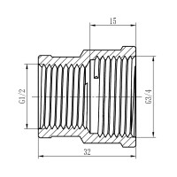 Муфта редукційна SD Forte 1/2"х3/4" ВВ SF3572015 (SF3572015)