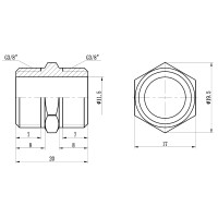 Ніпель SD Forte 3/8" SF3589 (SF3589)