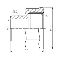 Переход SD Forte 3/4"х1/2" ВЗ SF3602015 (SF3602015)