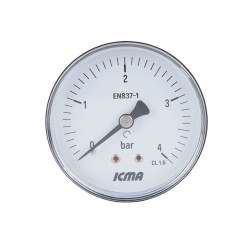 Манометр Icma 1/4" 0-4 бар, заднє підключення №243 (91243AB04)
