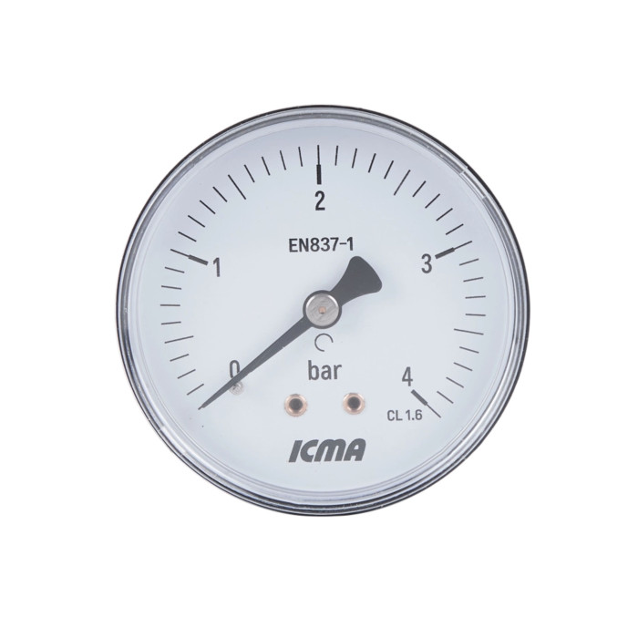 Манометр Icma 1/4" 0-4 бар, заднее подключение №243 (91243AB04)