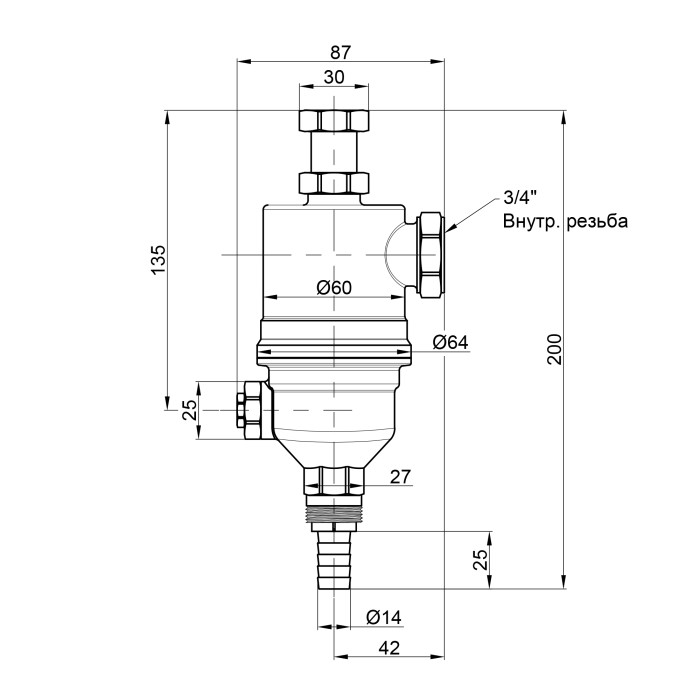 Фильтр с магнитом Icma 3/4" №747 (82747AE05)