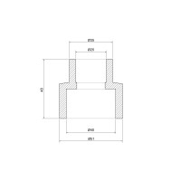 Муфта PPR Thermo Alliance 40х25 (DSB105)