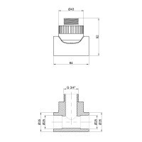 Трійник PPR Thermo Alliance 25х3/4"х25 ЗР (DSC3035)