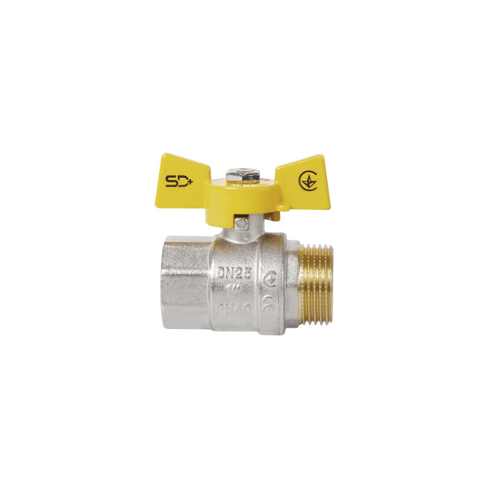 Кран кульовий SD Plus 1" ВЗ для газу (метелик) SD607NG25PN40 (SD607NG25PN40)