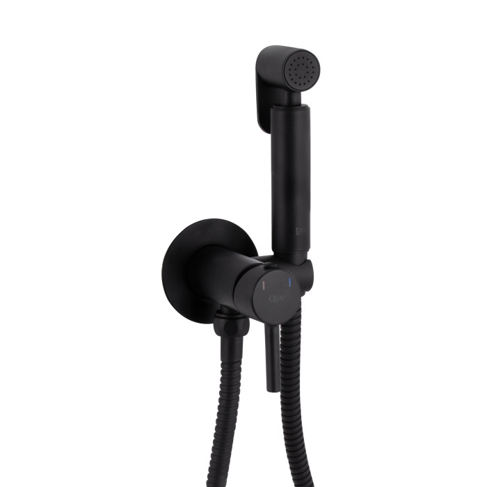 Набор для гігієнічного душу Qtap Inspai-Varius округлий QTINSVARBСRV00440001 Black Matt (QTINSVARBСRV00440001)