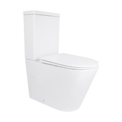 Унітаз-компакт Qtap Stork/Swan безобідковий з сідінням Soft-close QT15222178W (QT15222178W)