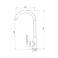 Змішувач для кухні Brinex 35B 007 (BRIN35B007)