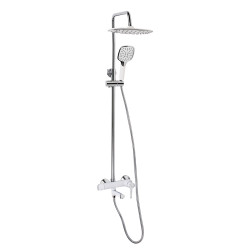 Душова система універсальна Qtap Grand на три споживача (з виливом) QTGRAWCR1004 Chrome/White (QTGRAWCR1004)