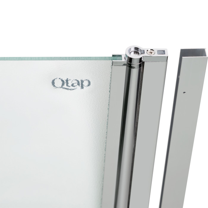 Штора на ванну Qtap Standard CRM407513APR скло Pear 6 мм, 75х140 см, права (STDCRM407513APR)